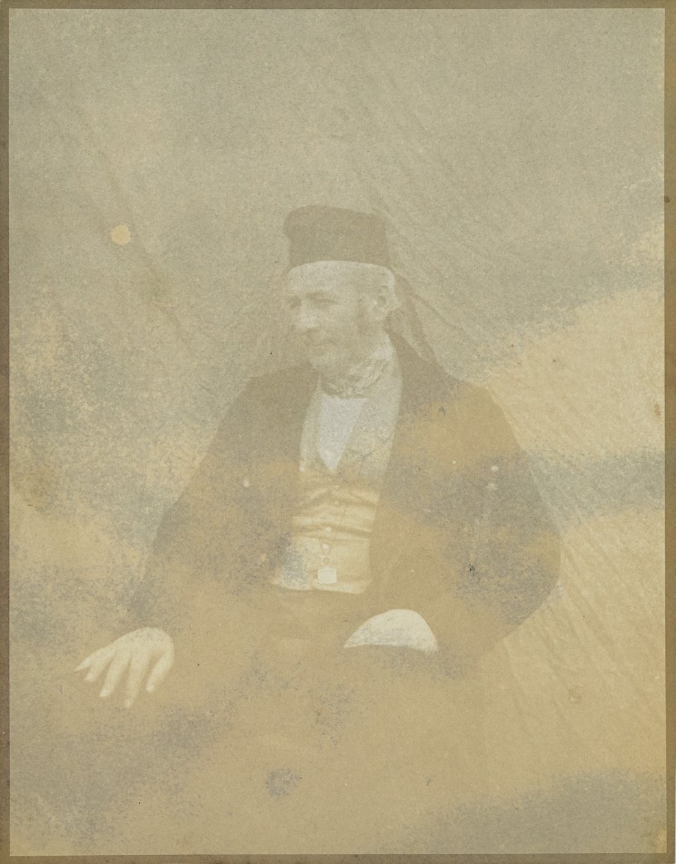 [Retrato de un hombre sentado con gorra] de Hippolyte Bayard