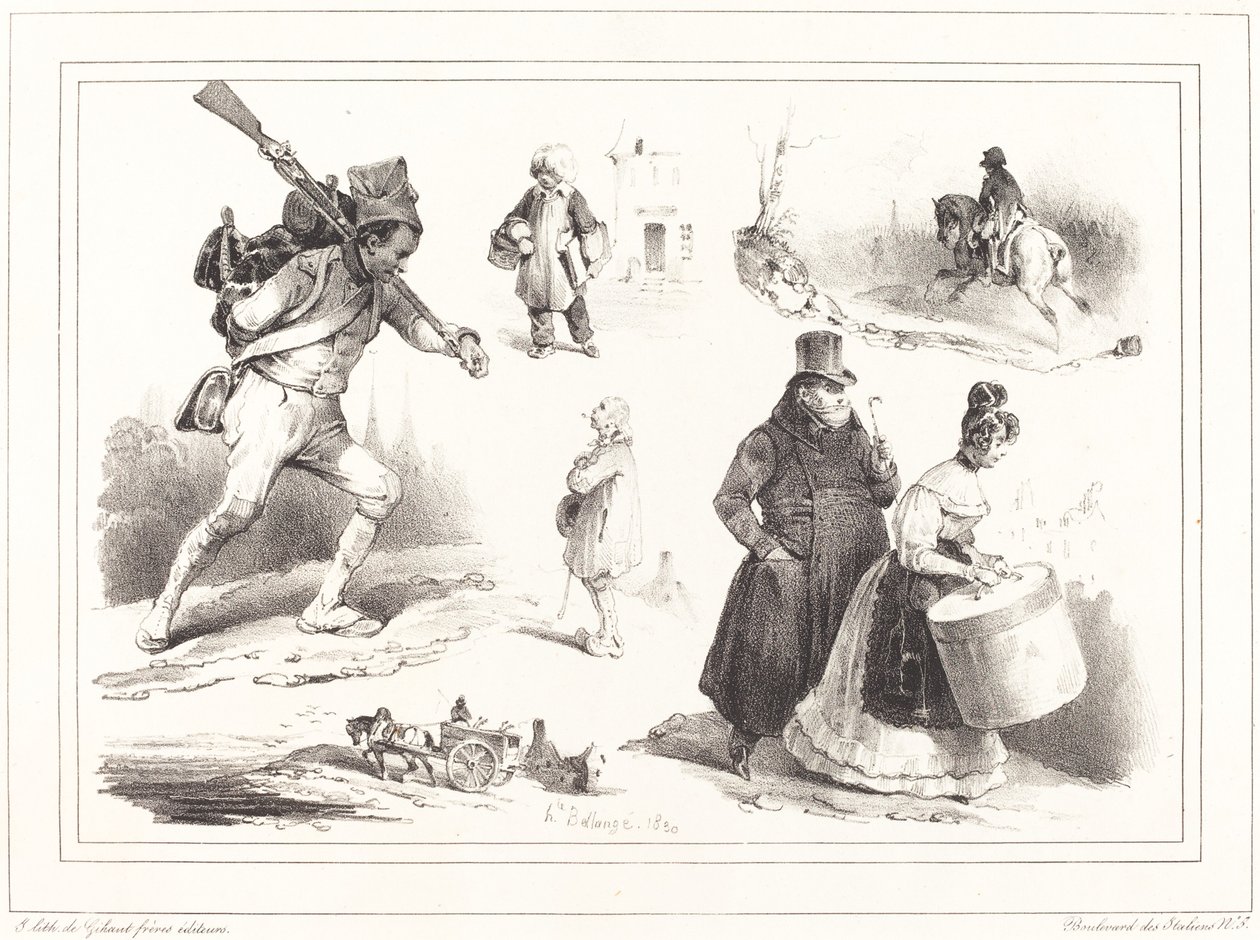 Viñetas sociales de Hippolyte Bellange