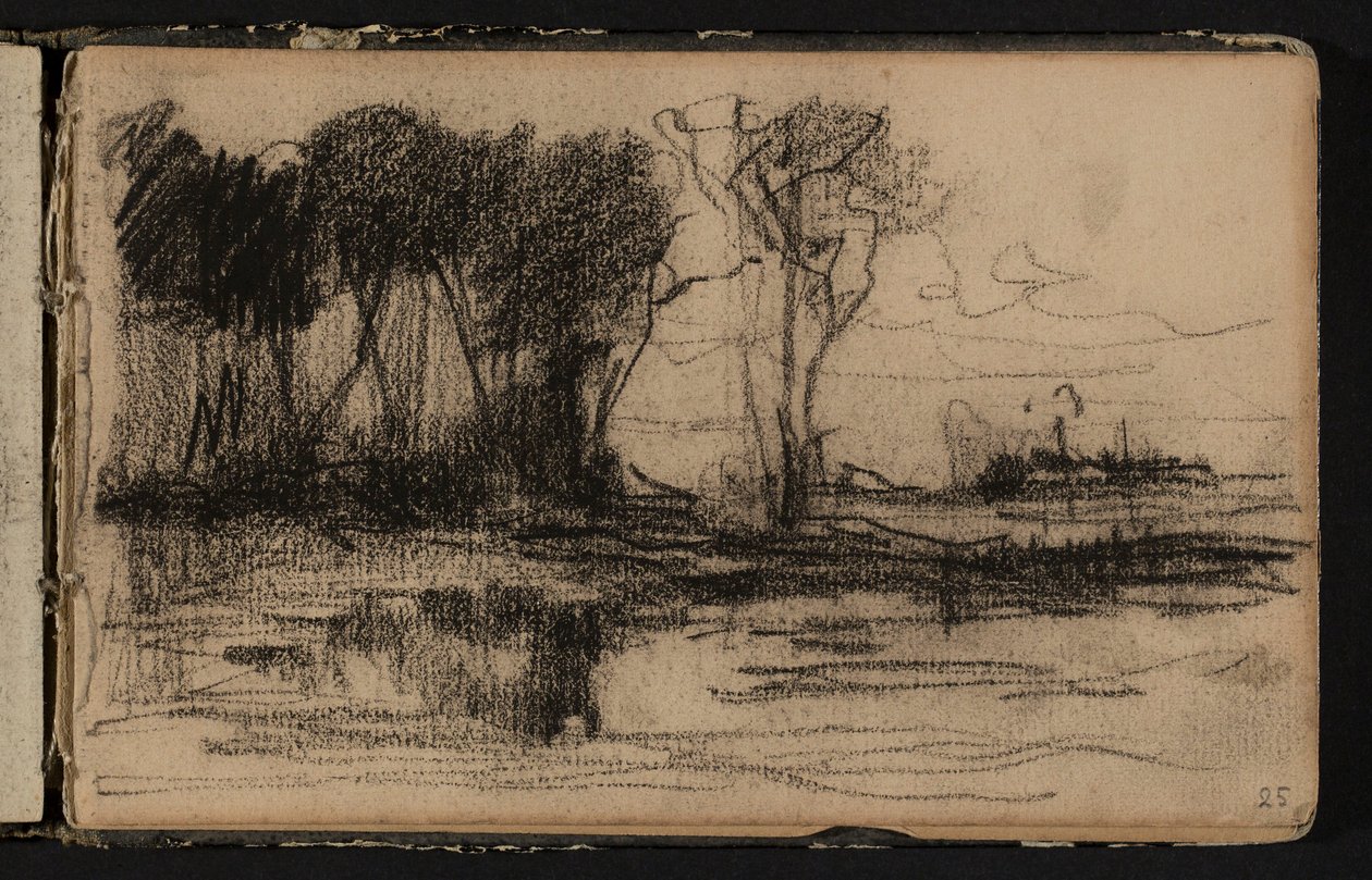 Figura con velo (página de un cuaderno de bocetos) de Hippolyte Boulenger