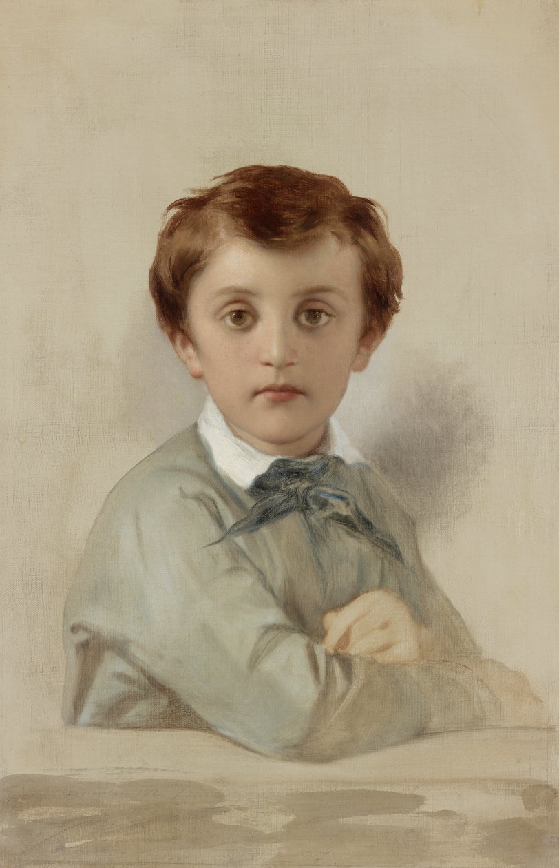 Retrato de Philippe-Grégoire Delaroche, el hijo menor del artista, 1851 de Hippolyte Delaroche