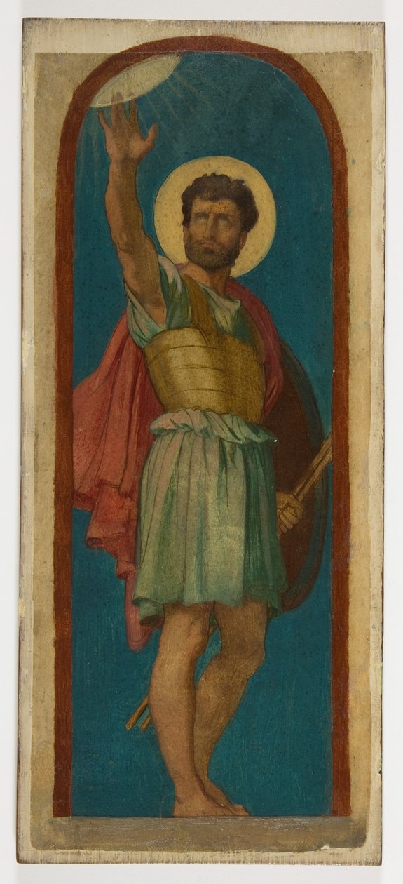Josua, mit der Sonne oben links de Hippolyte Flandrin