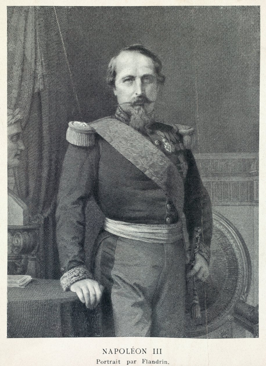 Retrato del emperador Napoleón 3 de Hippolyte Flandrin