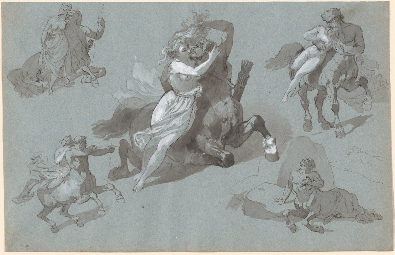 Neso y Deyanira en Cuatro Poses, y el Neso Moribundo de Hippolyte Lalaisse