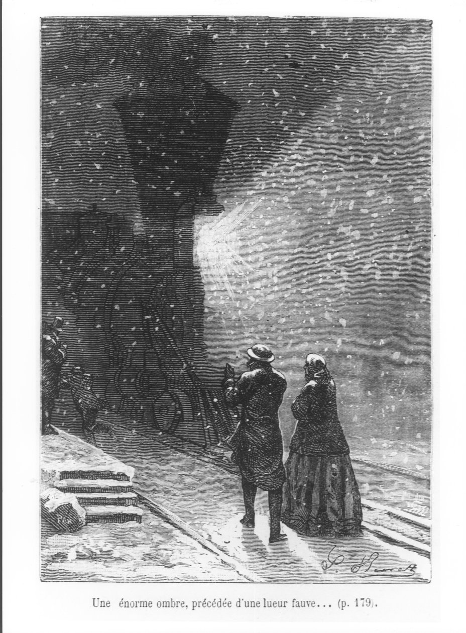 Una Sombra Enorme, Precedida por una Luz Brillante, ilustración de 