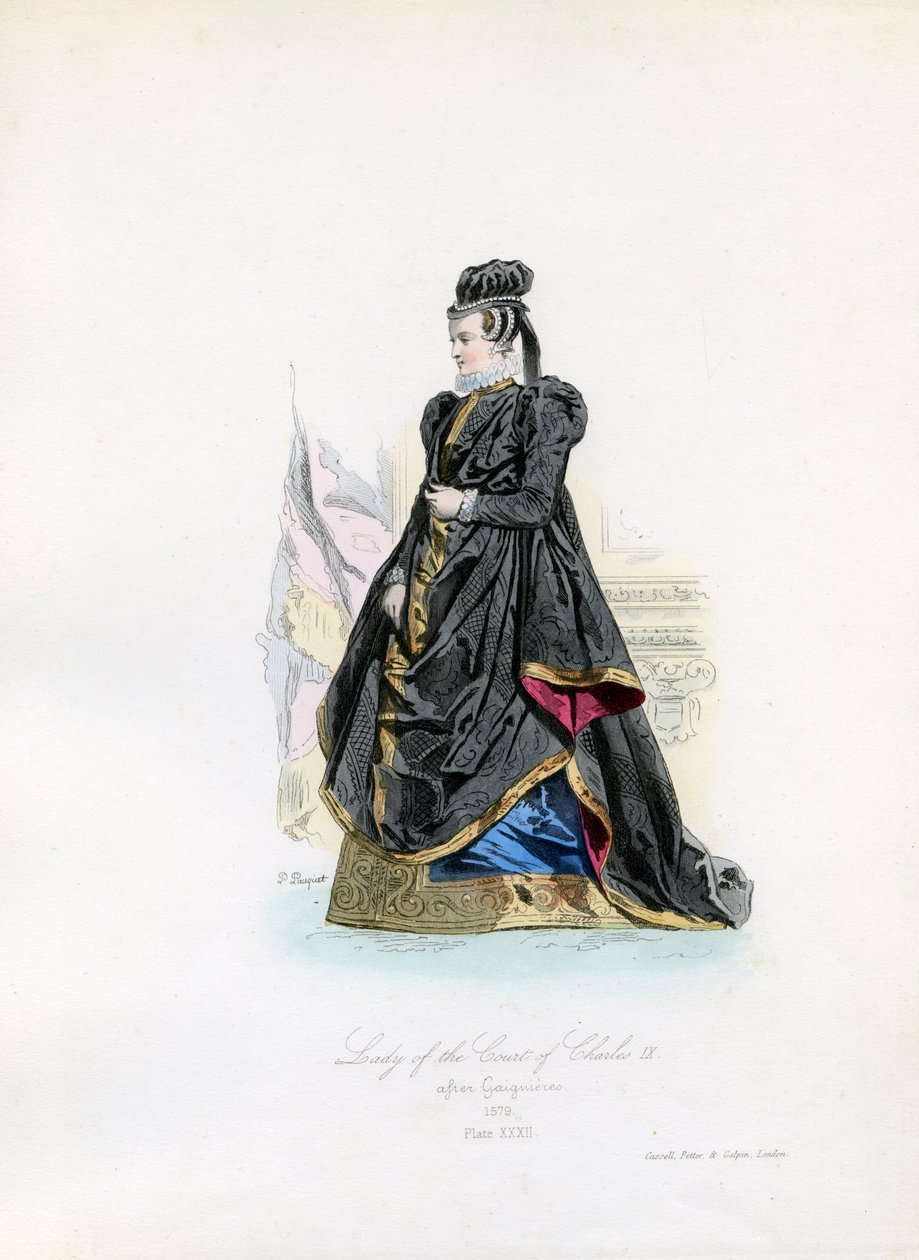 Dama de la Corte de Carlos IX de Hippolyte Louis and Polydore Pauquet