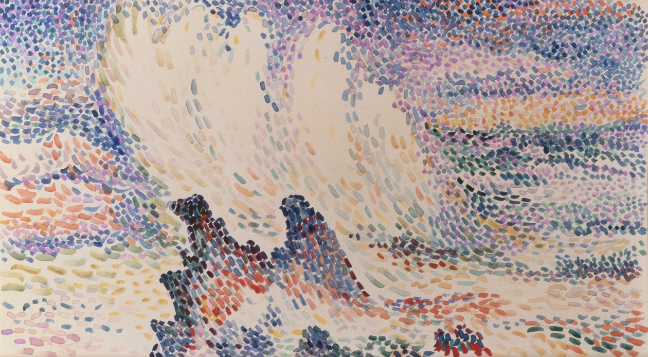 Estudio de las olas (acuarela sobre papel) de Hippolyte Petitjean