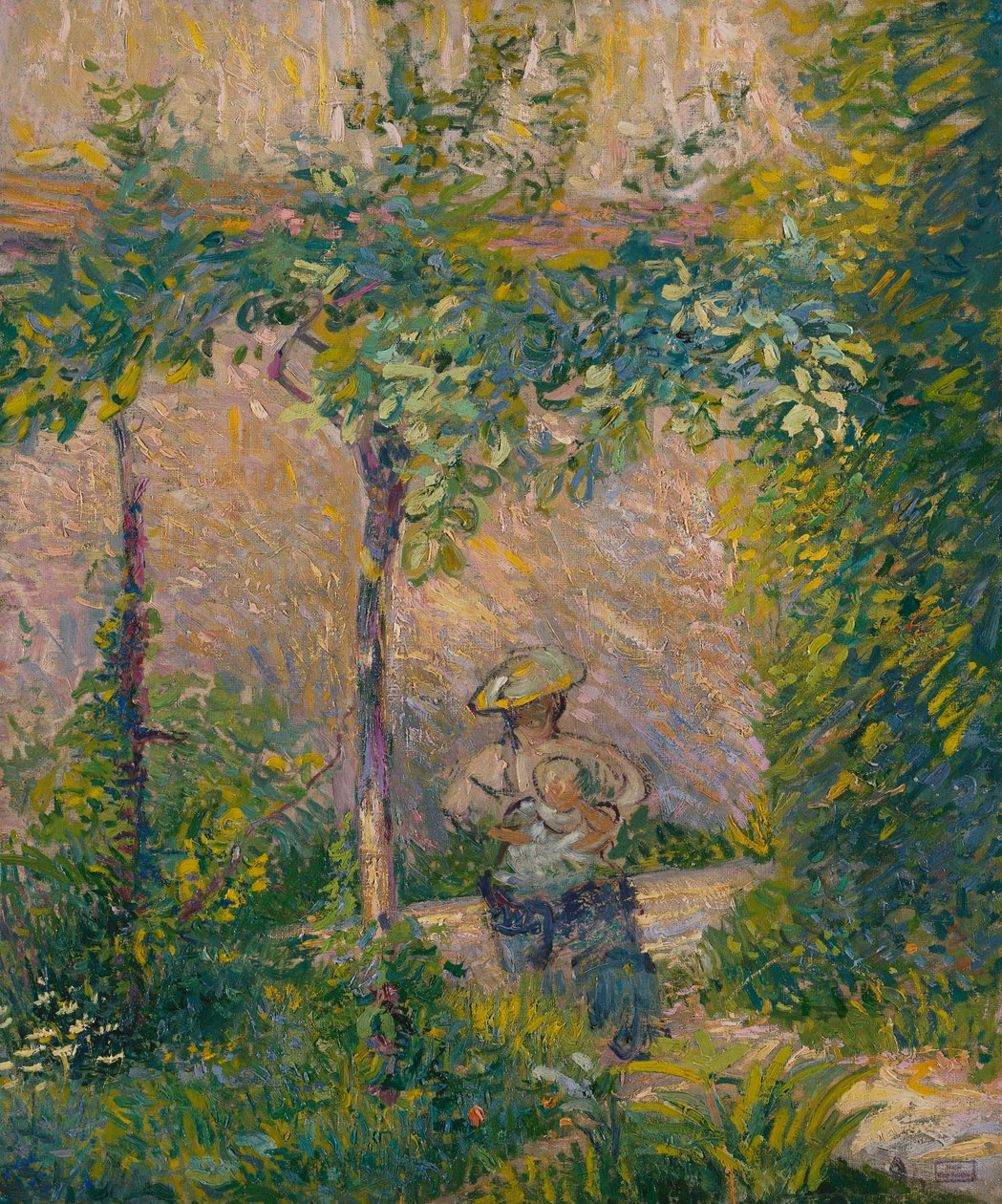 Mujer en el jardín de Hippolyte Petitjean