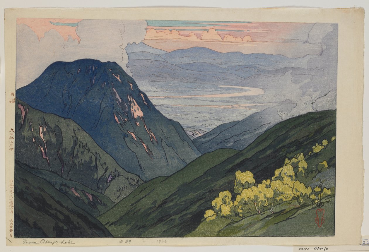 De Daitenjodake, de la serie, Doce escenas en los Alpes de Japón, época Taisho de Hiroshi Yoshida