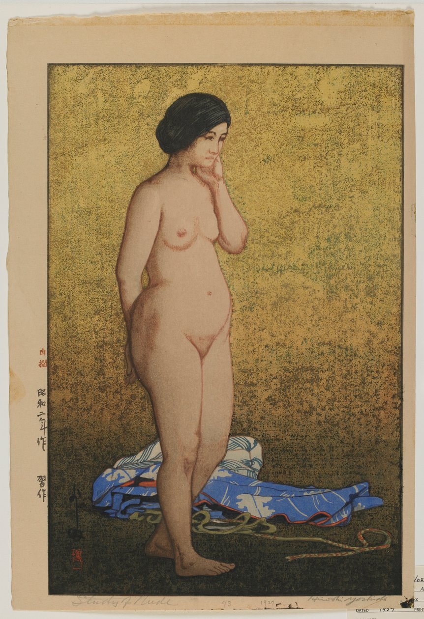 Estudio de desnudo, época Showa de Hiroshi Yoshida