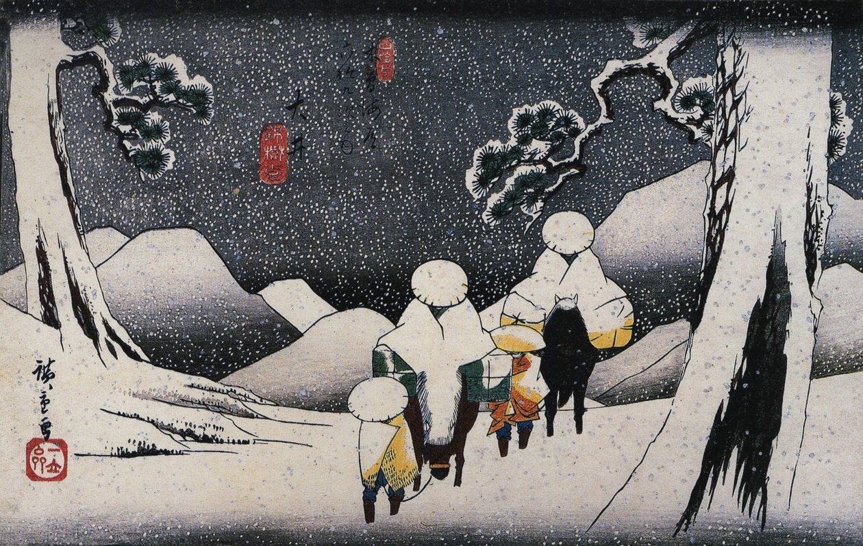 Ohi, de Sesenta y nueve estaciones en el Kisokaido de Utagawa Hiroshige