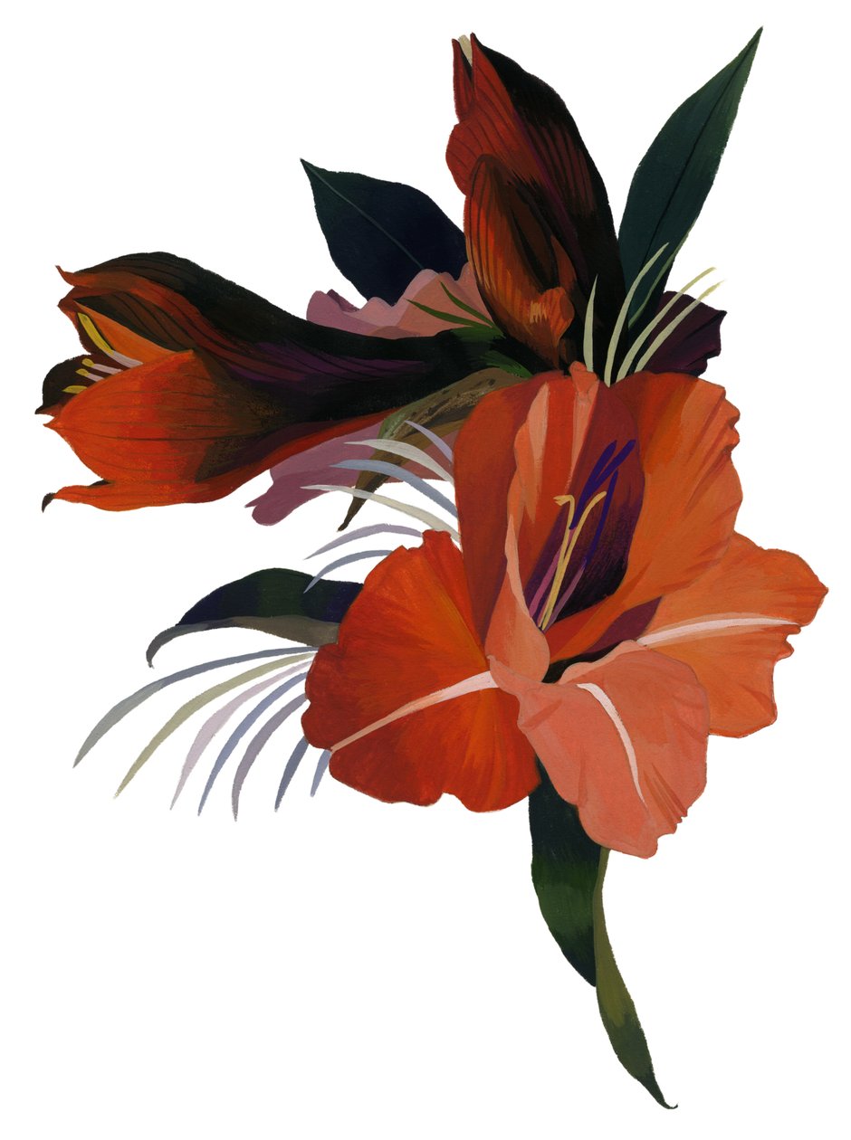 Una flor imaginaria basada en una amarilis de Hiroyuki Izutsu