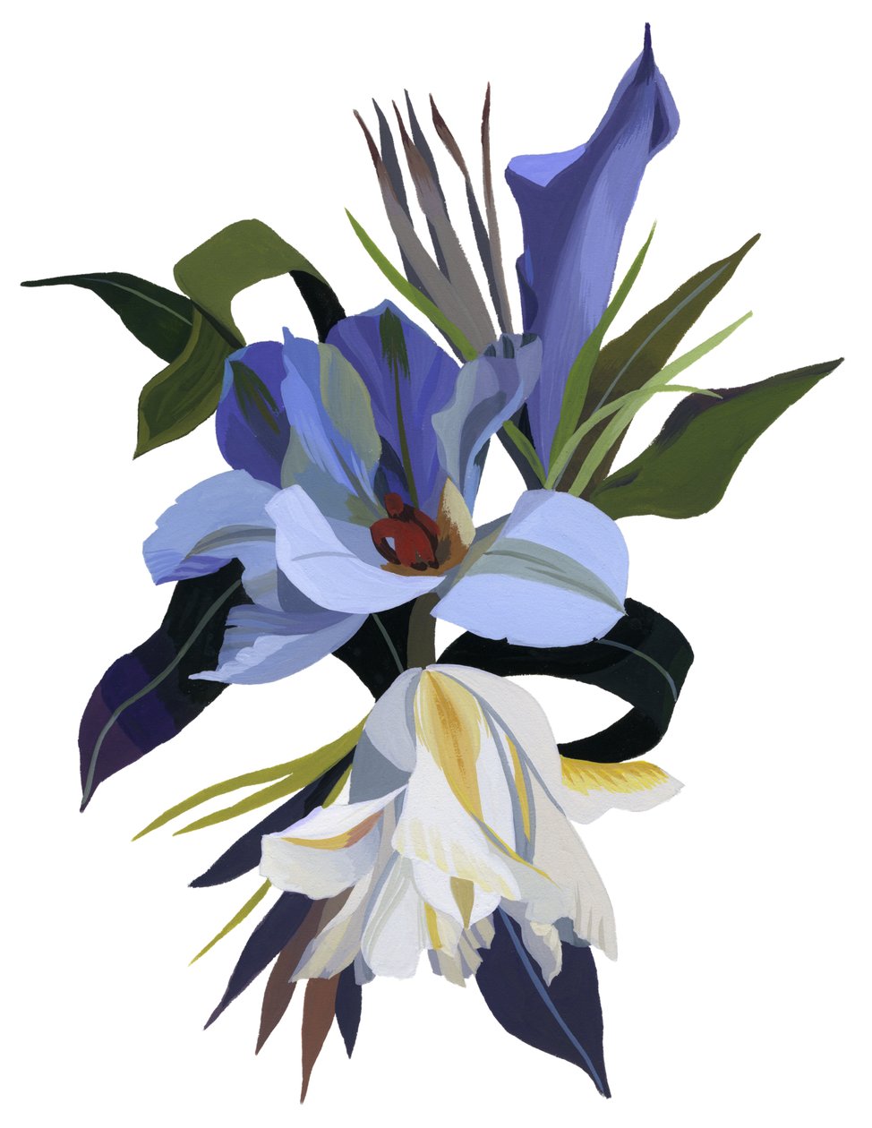 Una flor imaginaria basada en el motivo del tulipán de Hiroyuki Izutsu