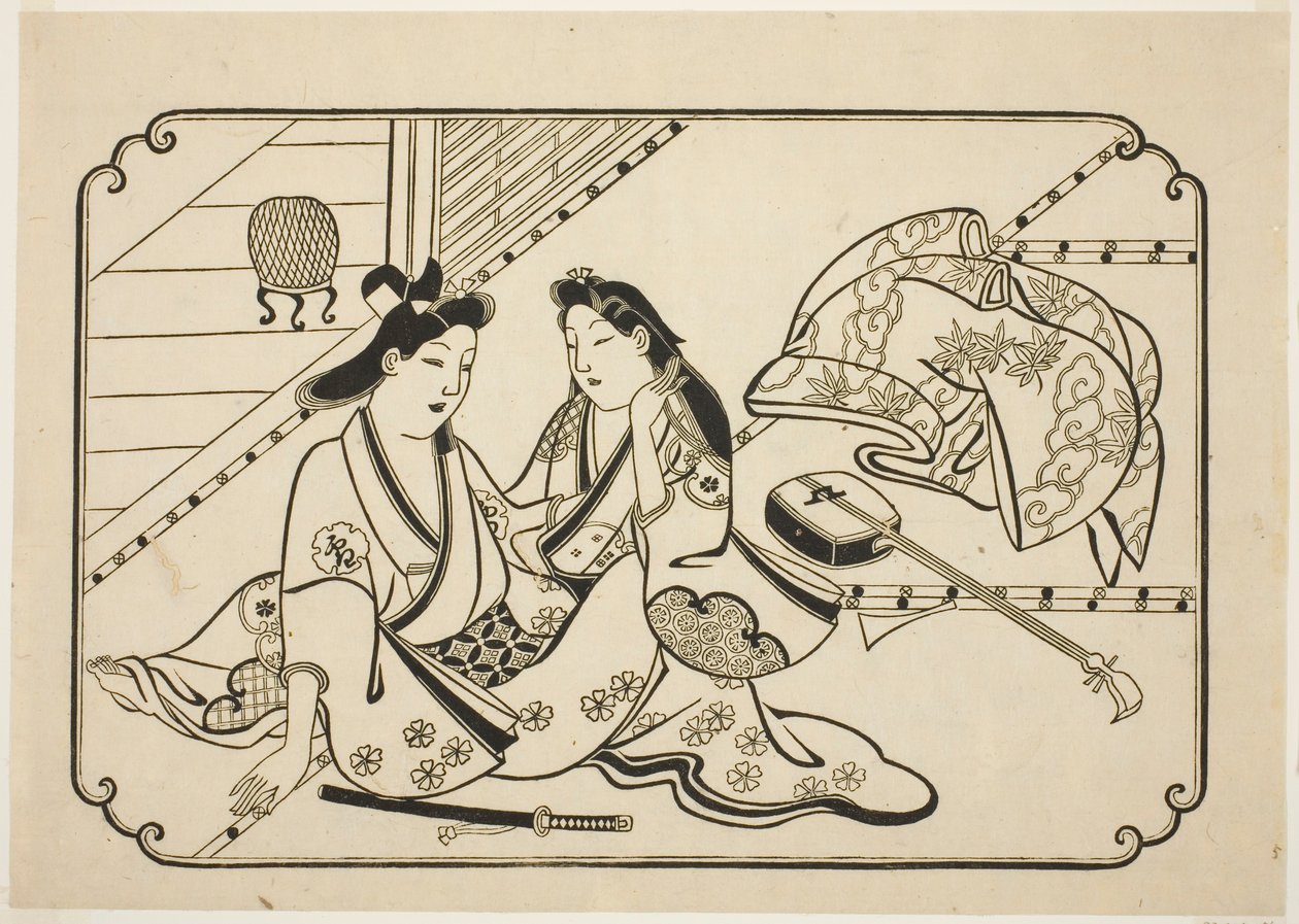 Después de un poco de música, de una serie sin título de 12 impresiones eróticas de Hishikawa Moronobu