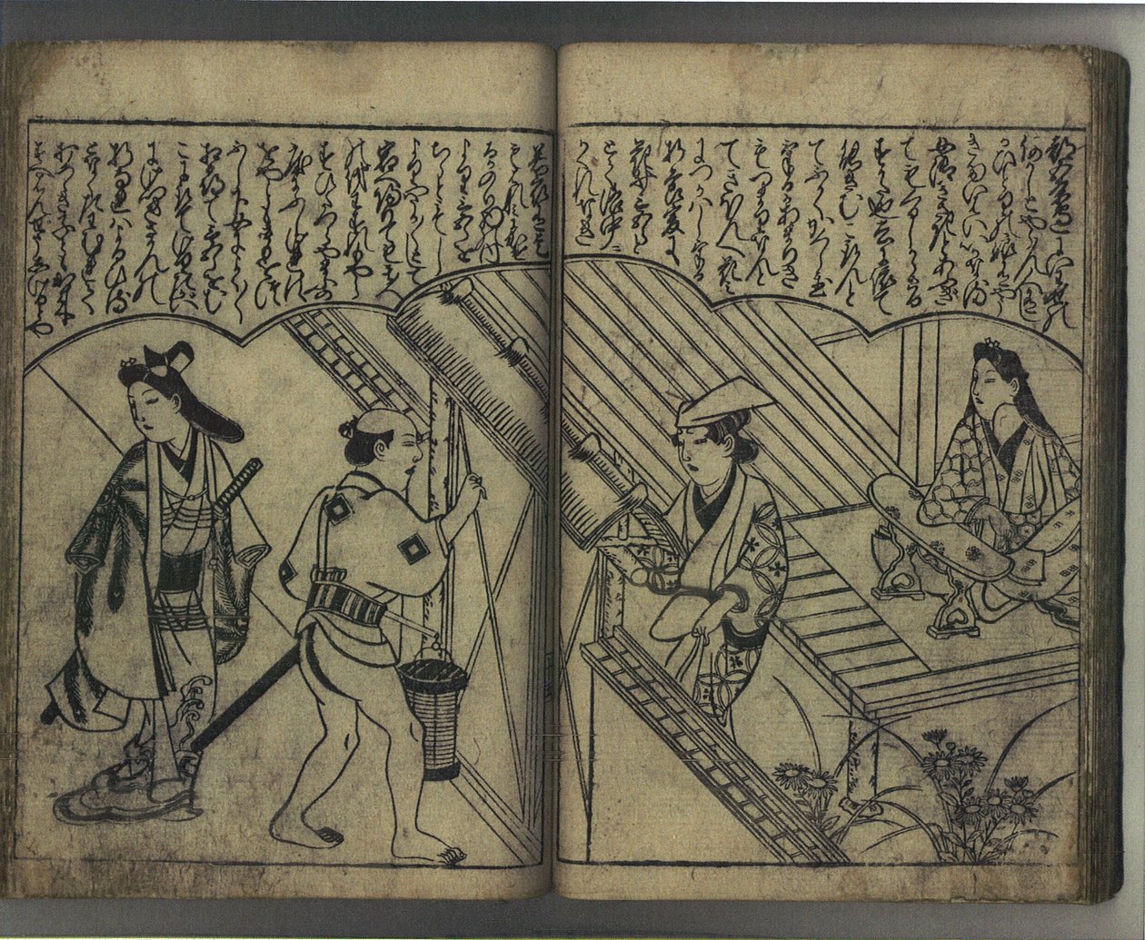 Placer con las bellezas de Japón (Wakoku bijin asobi) de Hishikawa Moronobu