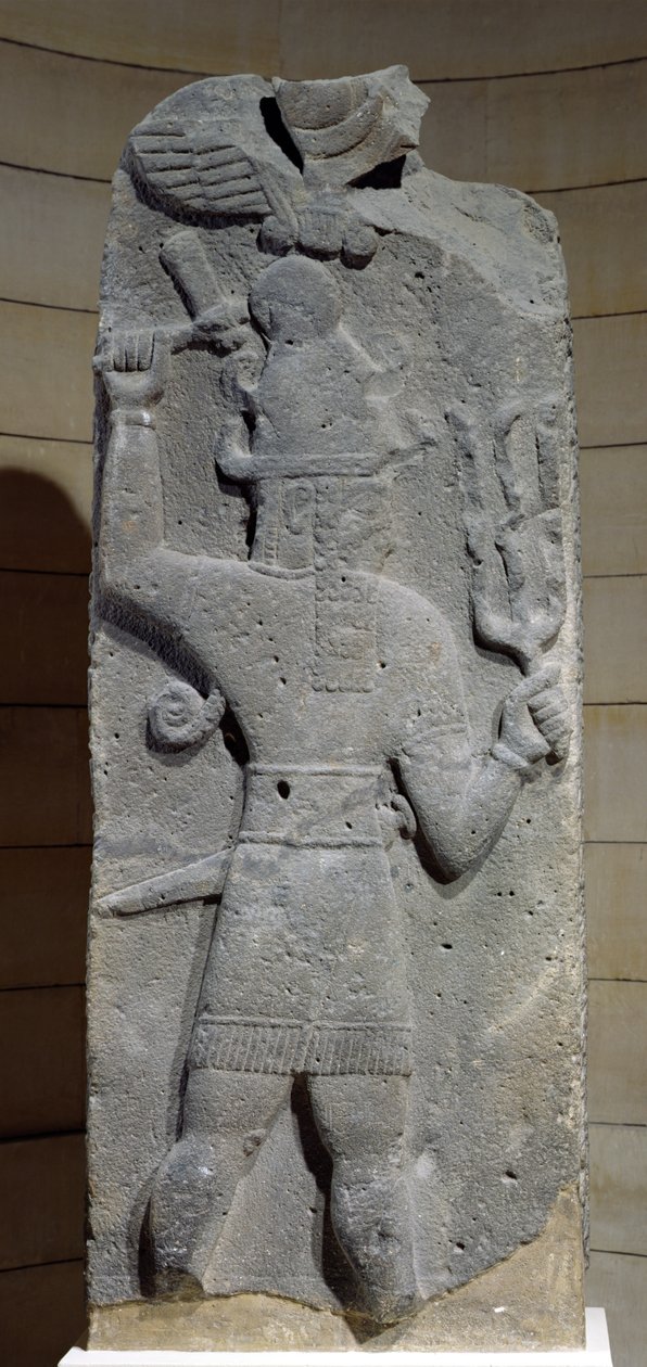 Estela de Teshub, dios de la tormenta sirio, de Tell Ahmar, Siria de Hittite