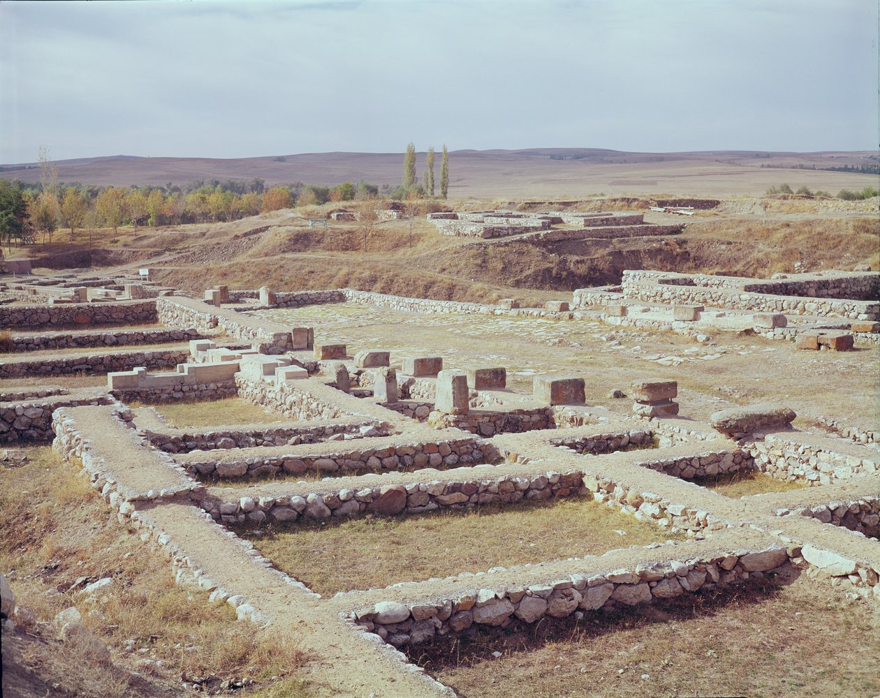 Vista del sitio arqueológico, 1450-1200 a.C. de Hittite