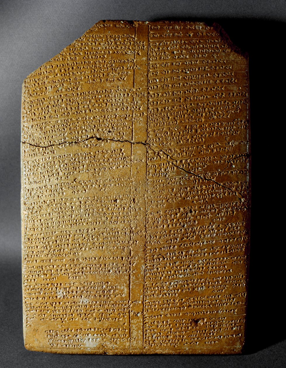Civilización hitita: tablilla cuneiforme que transcribe el Ritual de Amihatna, sumo sacerdote de la divinidad Ishara, del sitio de Hattusa (actual Bogazkoi) 1650-1200 a.C. Museo arqueológico de Estambul de Hittite