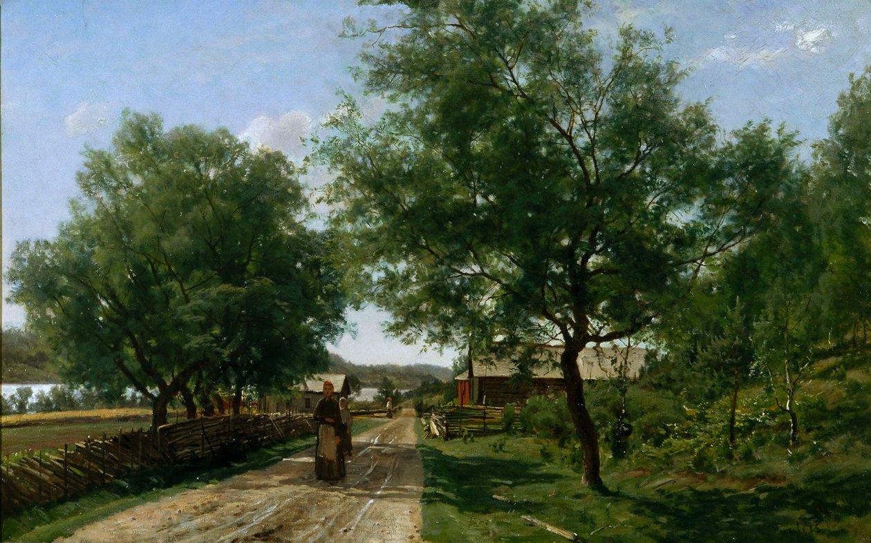 Una carretera en Häme de Hjalmar Munsterhjelm