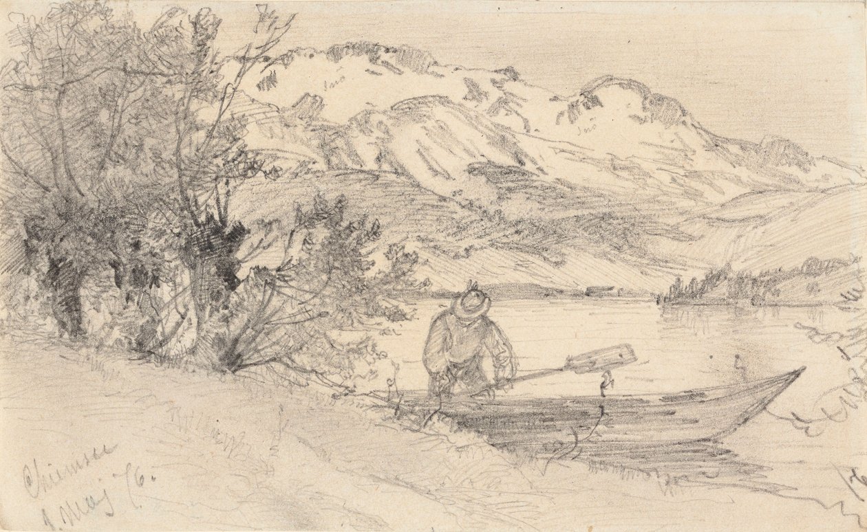 Paisaje alpino del Chiemsee de Hjalmar Munsterhjelm