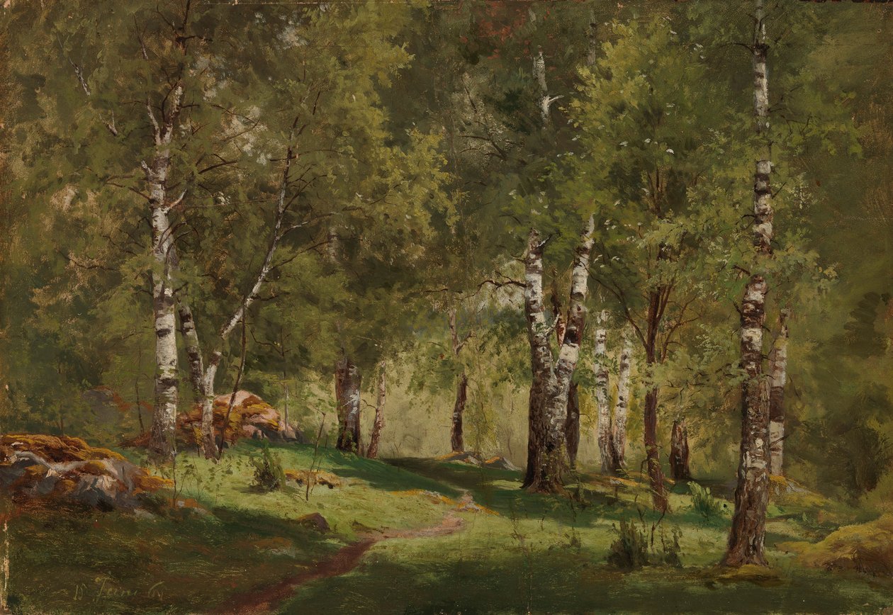 Interior de un bosquecillo de abedules de Hjalmar Munsterhjelm