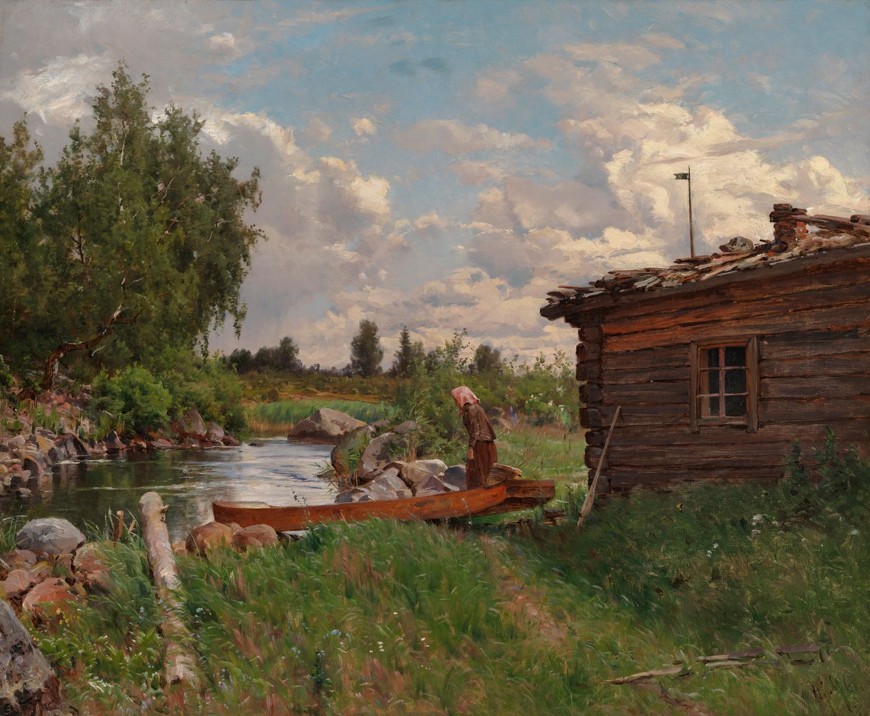 Junto a un arroyo de Hjalmar Munsterhjelm