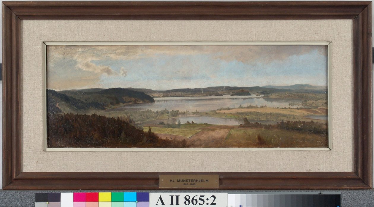 Paisaje lacustre, estudio de Hjalmar Munsterhjelm