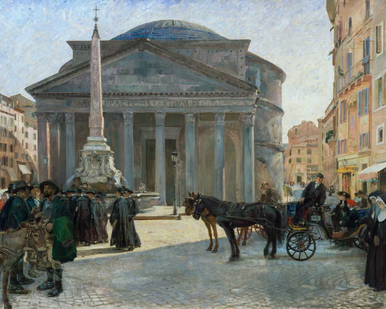 Desde la plaza del Panteón en Roma de Hjalmer Eilif Emanuel Peterssen