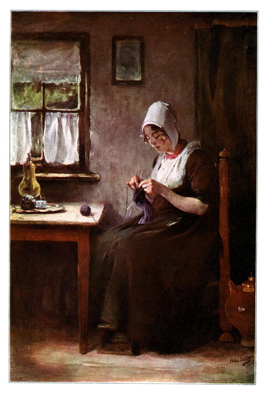 Pescadora tejiendo de Hobbe Smith