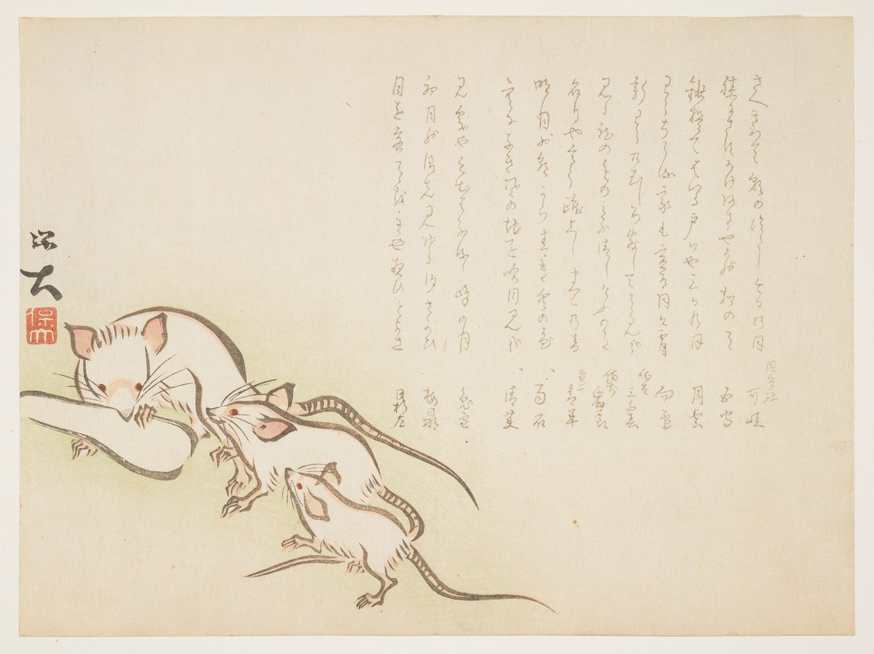 (Ratones blancos), enero 1864 de Hodai
