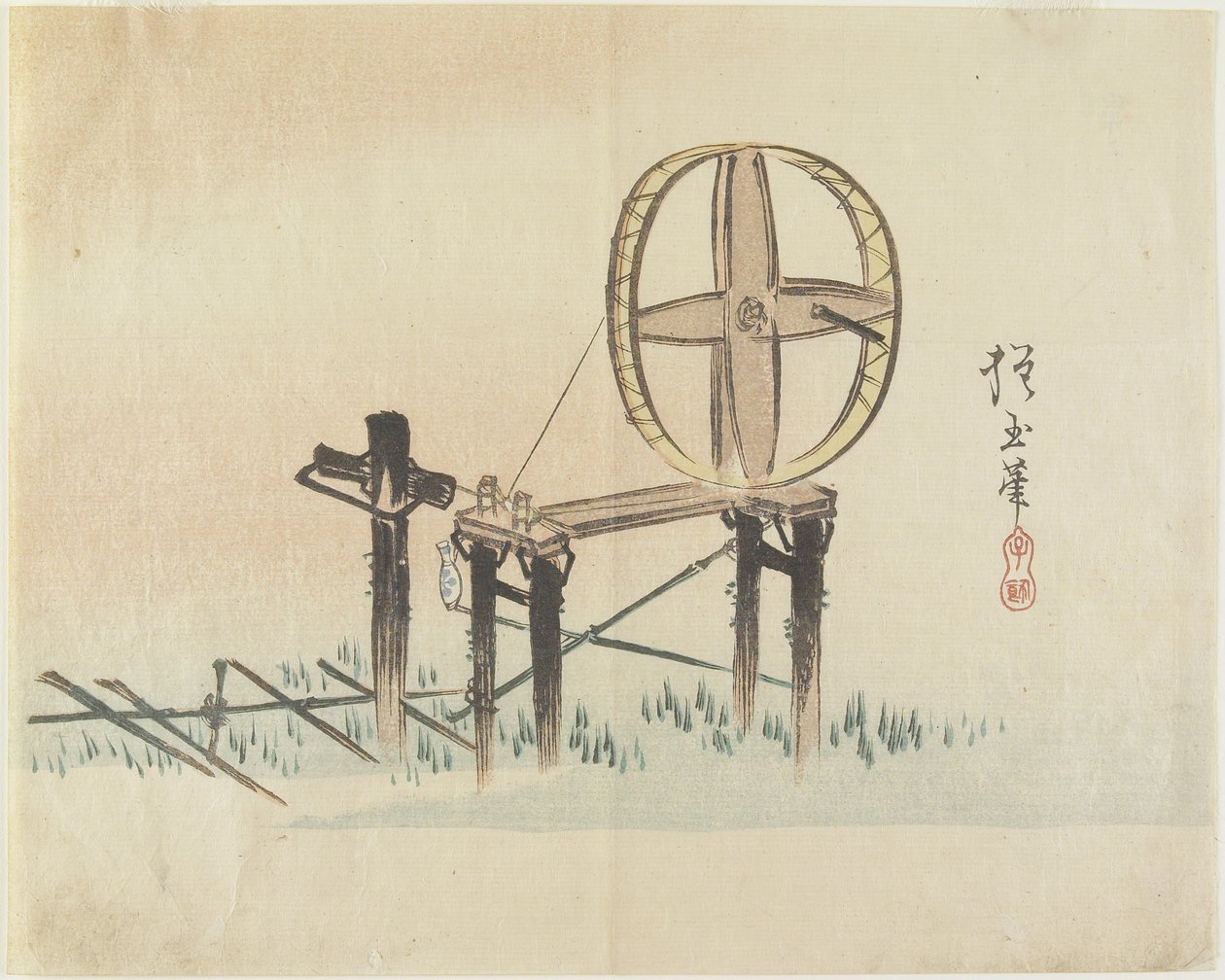 (Rueda de hilar), c. 1830 de Hogyoku