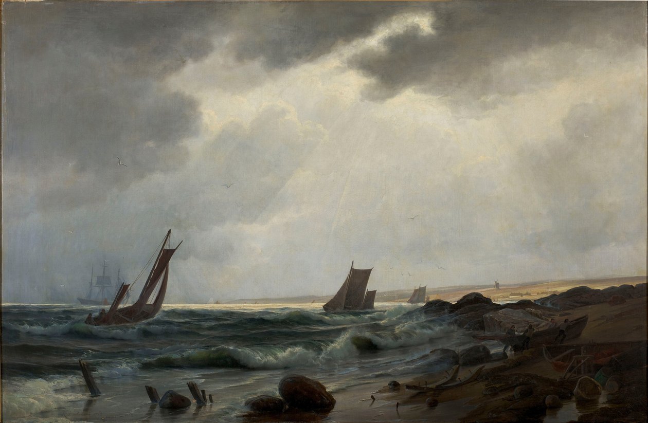 Escena costera al norte de Aarsdale de Holger Drachmann