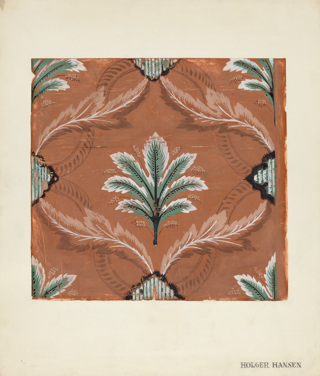 Papel tapiz, c. 1939 de Holger Hansen