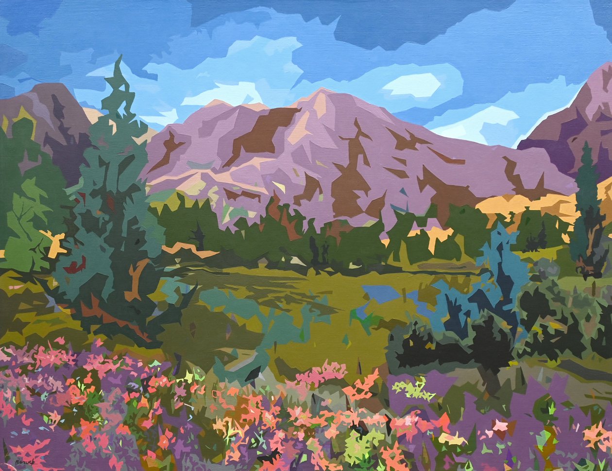 Paisaje Obscuro - 10, 2024 (óleo sobre lino) de Holly Boruck