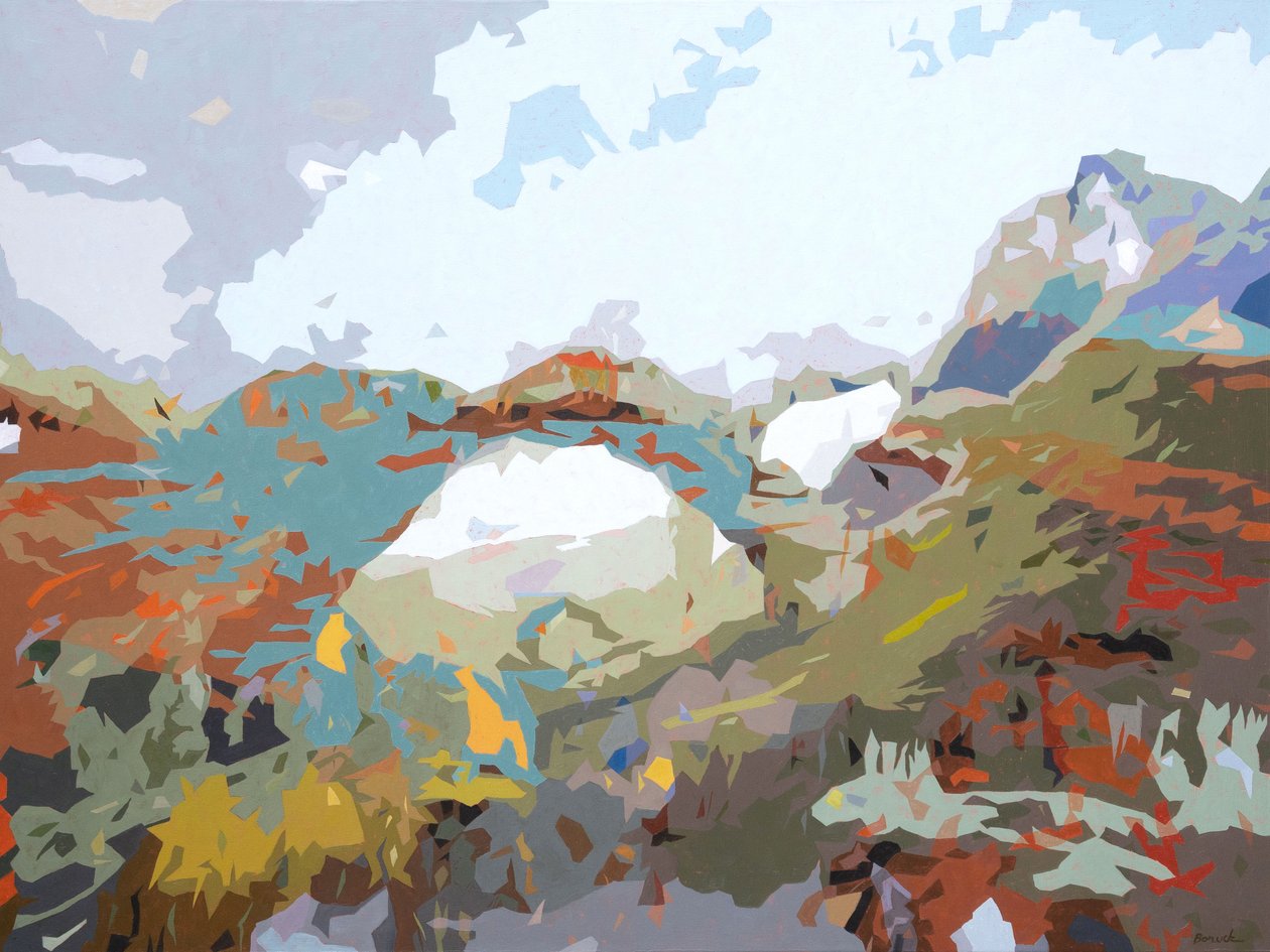 Landscape Obscura - 12, 2024 (óleo sobre lienzo) de Holly Boruck