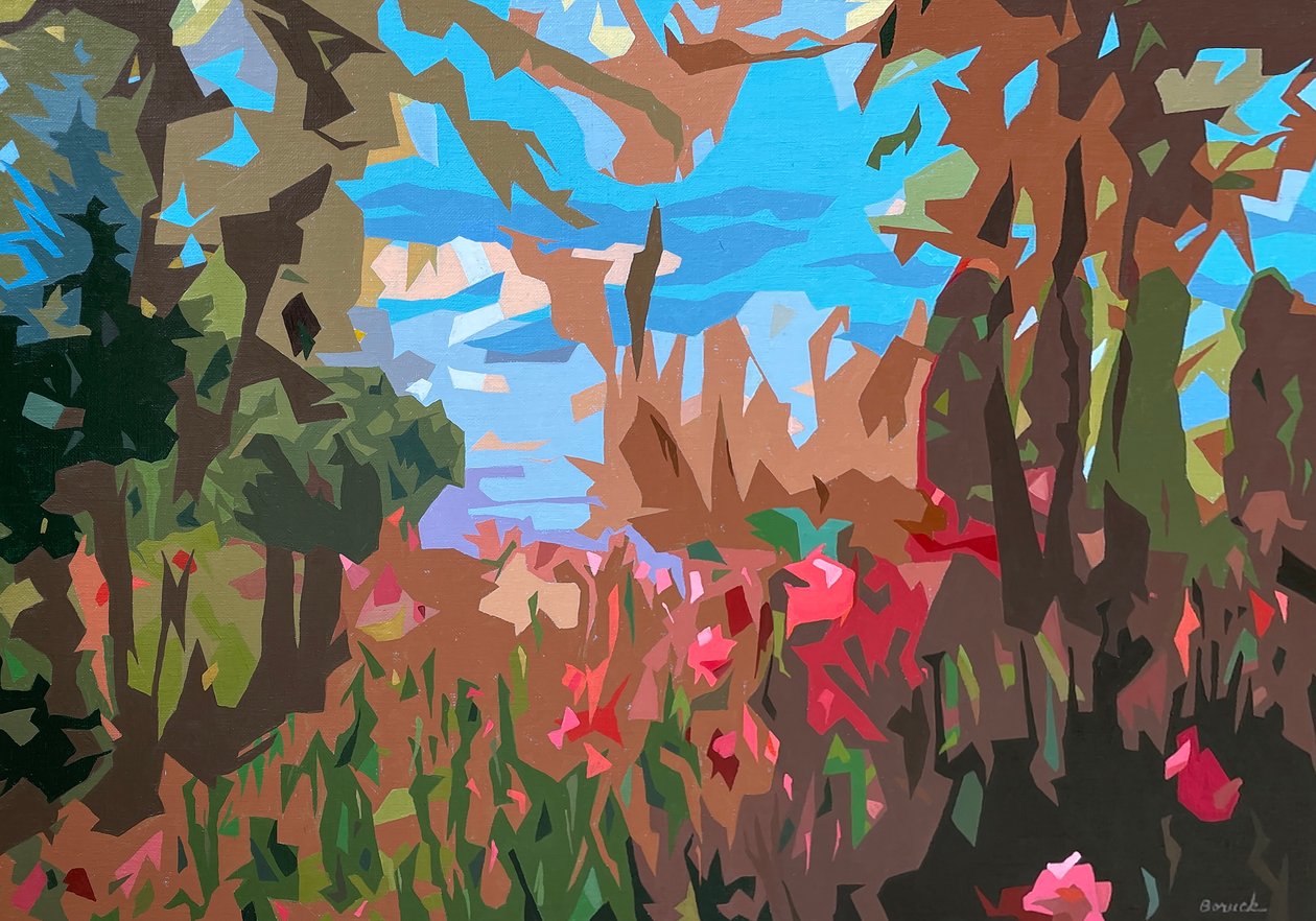 Paisaje Obscuro - 7, 2024 (óleo sobre lino) de Holly Boruck
