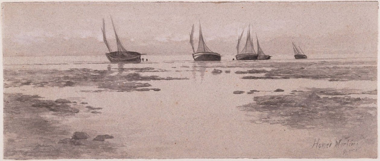 Barcos en las marismas de Homer Dodge Martin