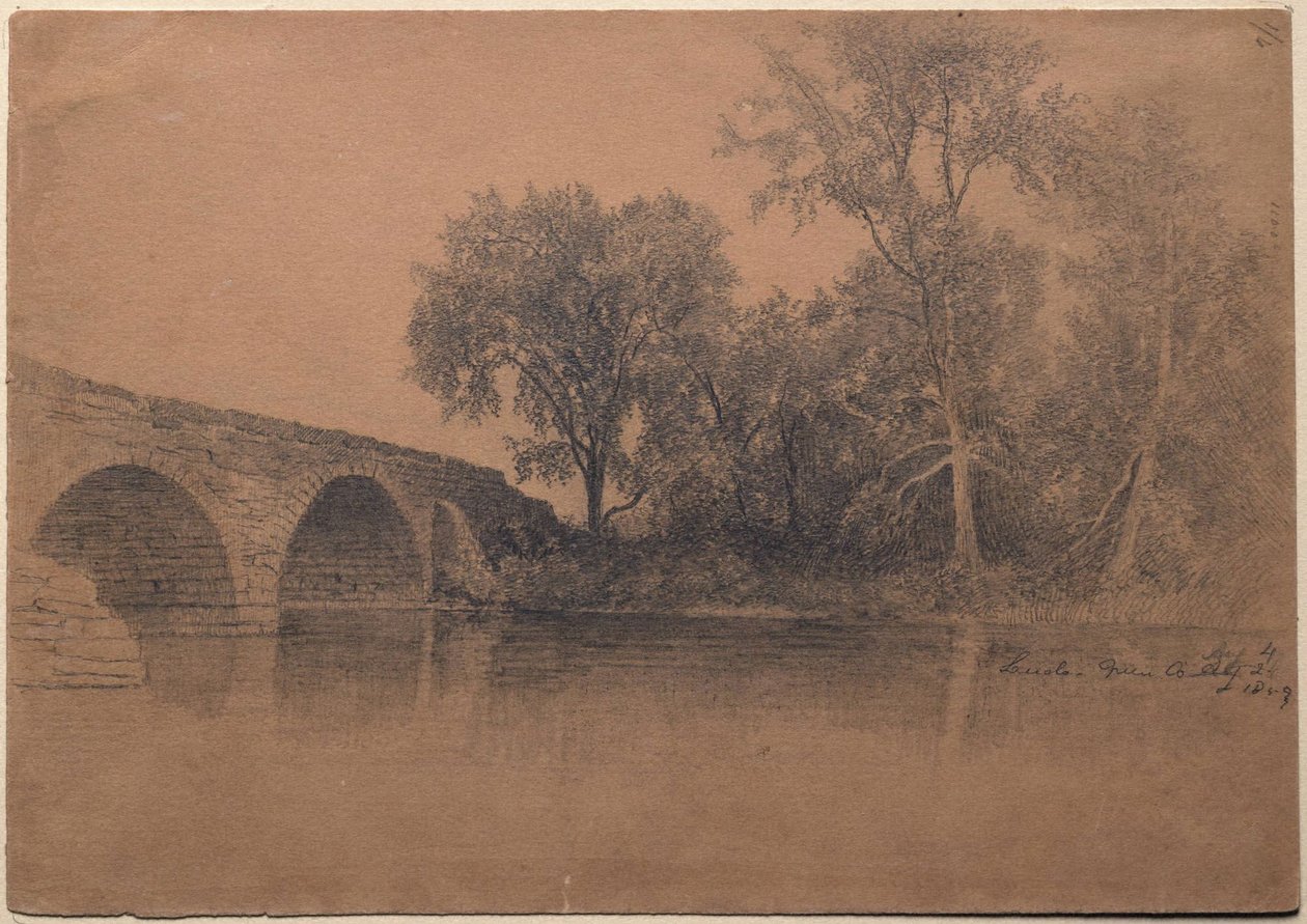 Puente de Leeds, condado de Green, Nueva York. de Homer Dodge Martin