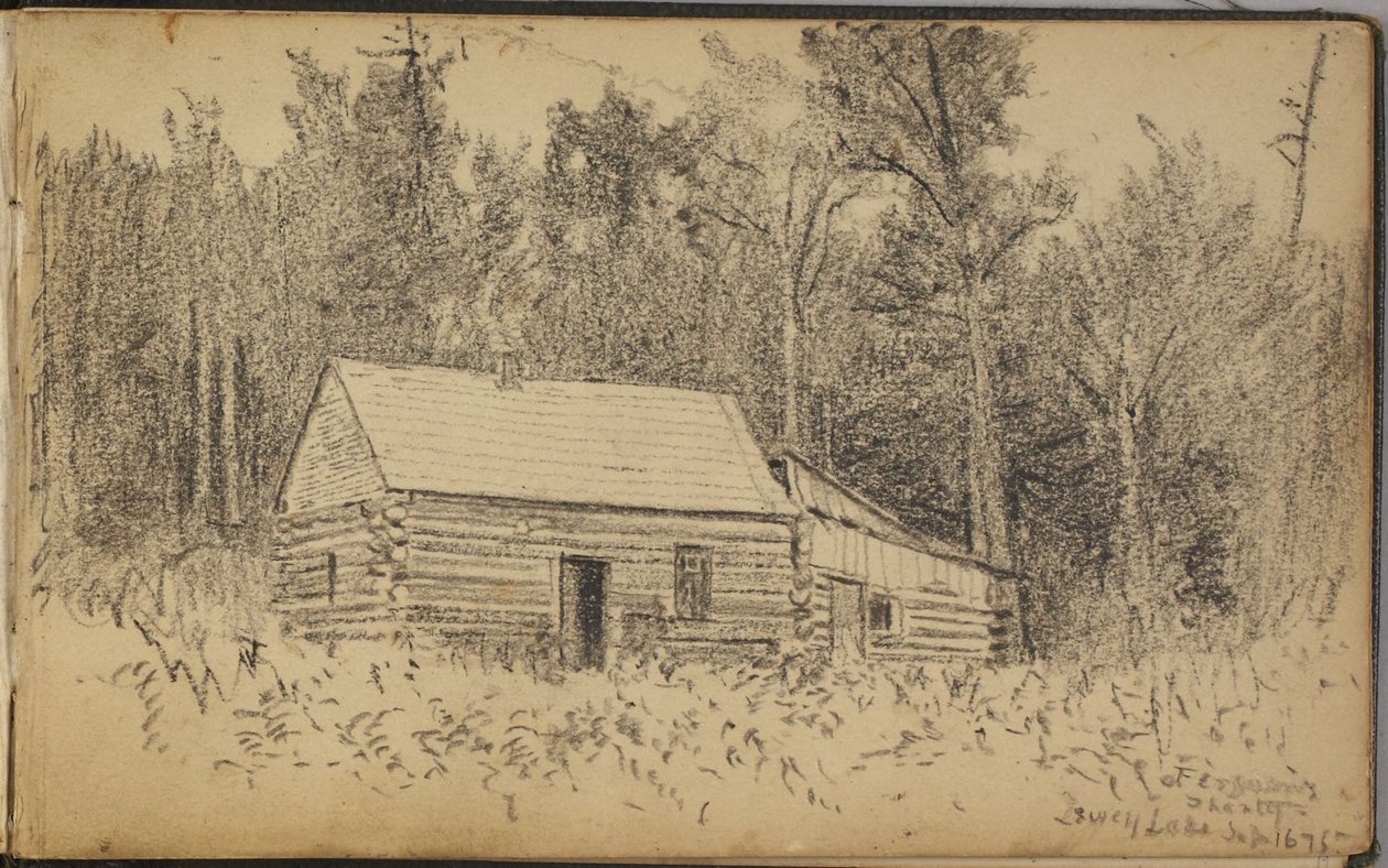 La cabaña de Ferguson, lago Lewey de Homer Dodge Martin
