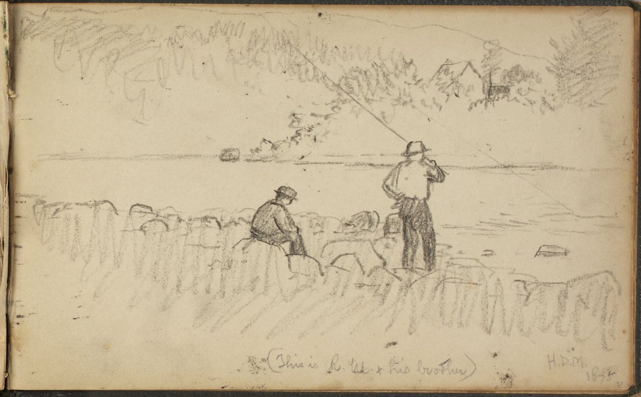 Dos hombres pescando de Homer Dodge Martin