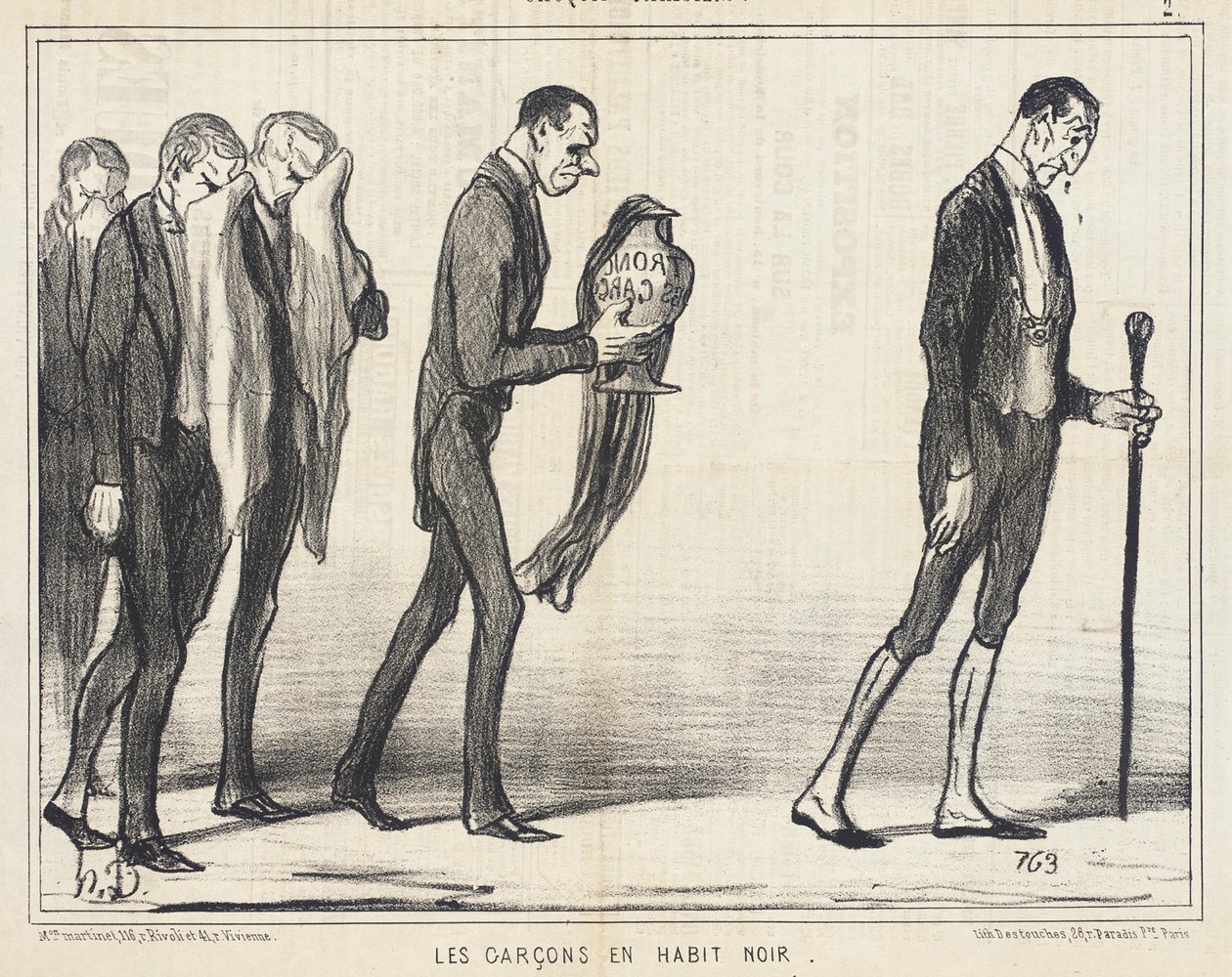Los chicos de traje negro de Honoré Daumier