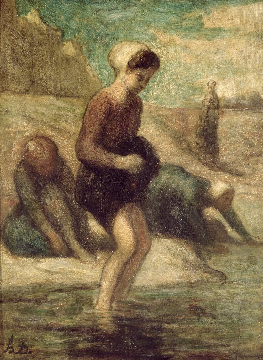 En el Borde del Agua, c.1849-53 de Honoré Daumier