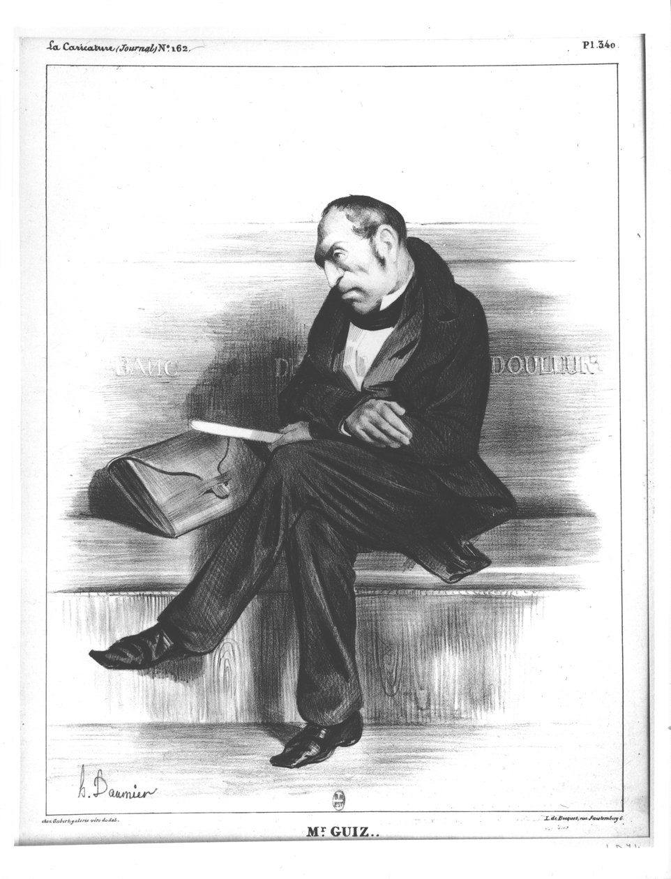 Caricatura de François Guizot (1787-1874), de 