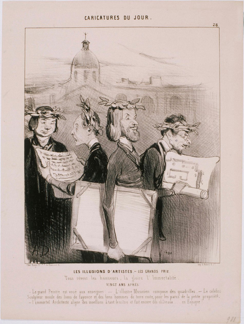 Caricaturas del día- Las ilusiones de los artistas de Honoré Daumier