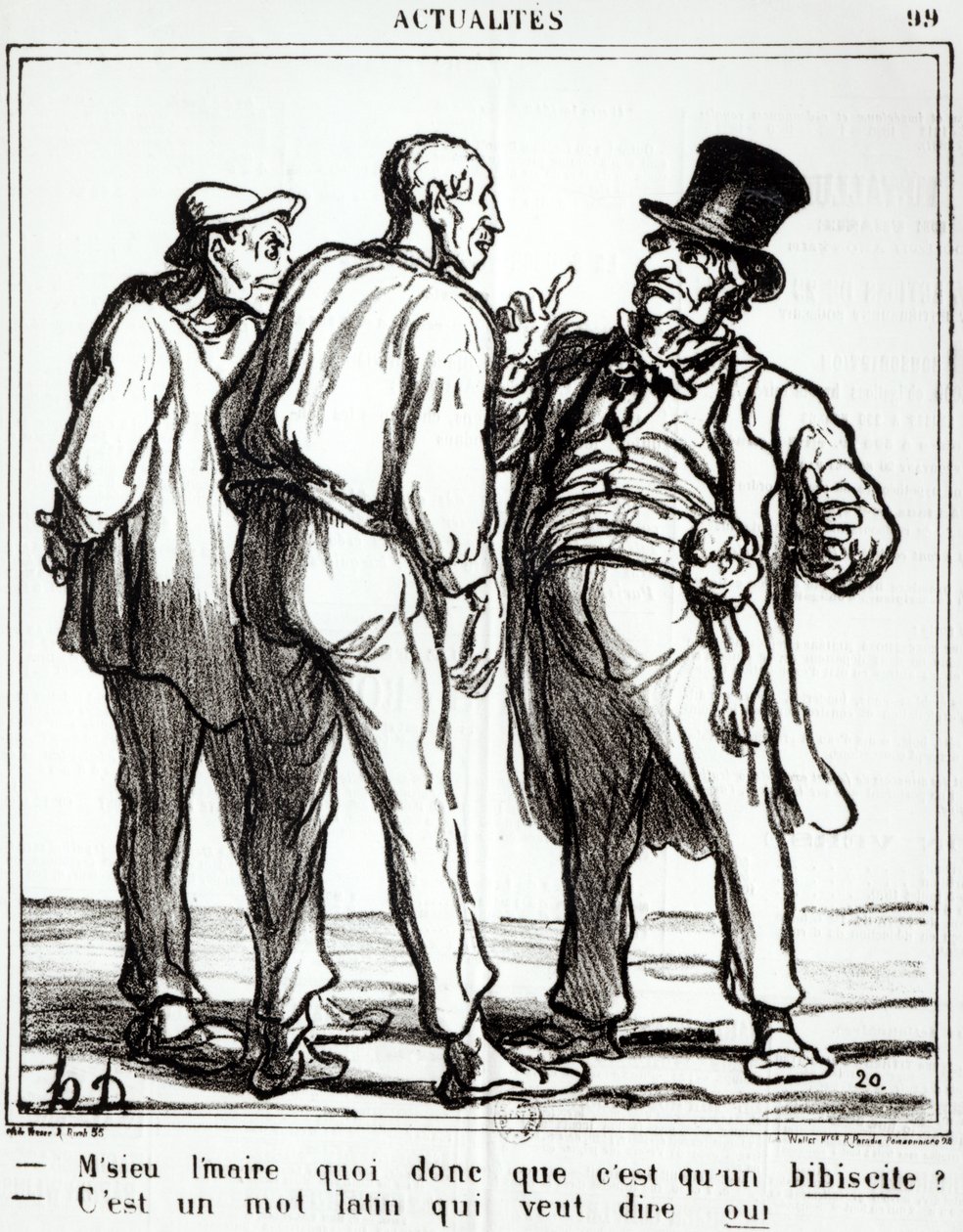 Caricatura sobre el plebiscito del 8 de mayo de 1870, del periódico 