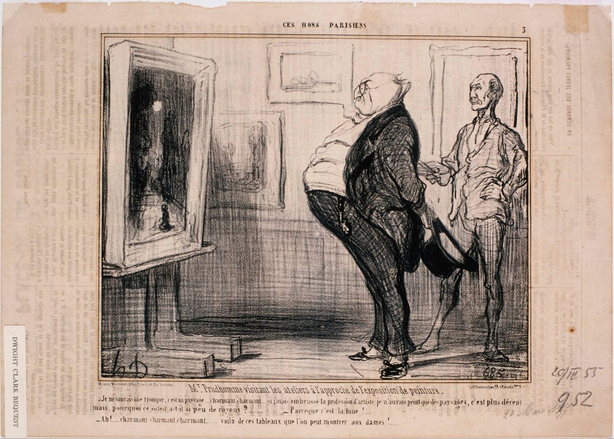 Esos buenos parisinos- M. Prudhomme visitando los talleres de Honoré Daumier