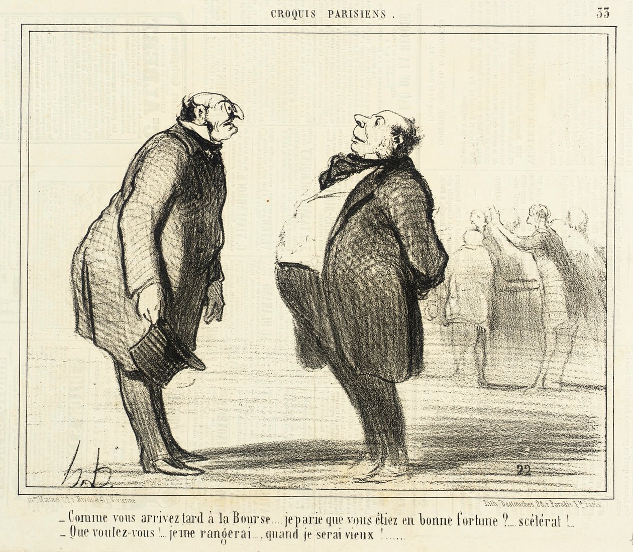 Como llegas tarde a la Bolsa de Honoré Daumier