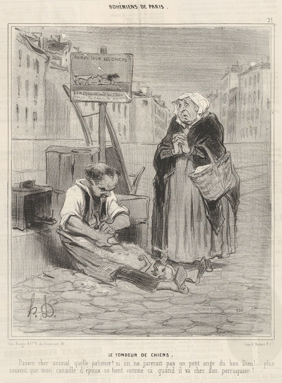 El esquilador de perros de Honoré Daumier