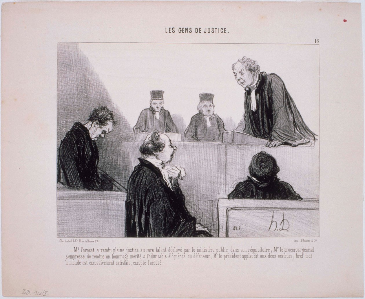 Les Gens de Justice- M. LAvocat a rendu pleine Justice... de Honoré Daumier