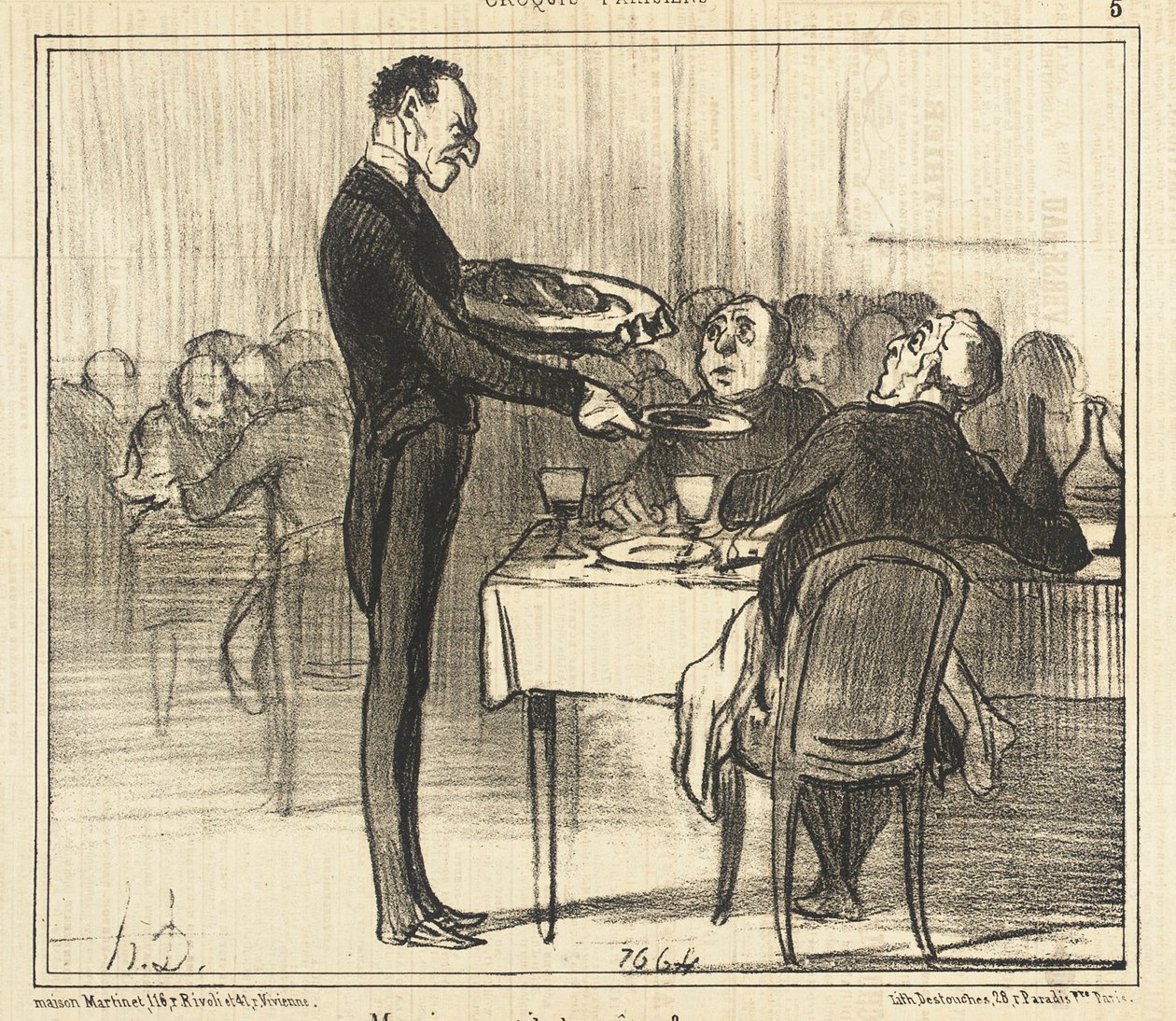 ¿Monsieur quiere crepes? de Honoré Daumier