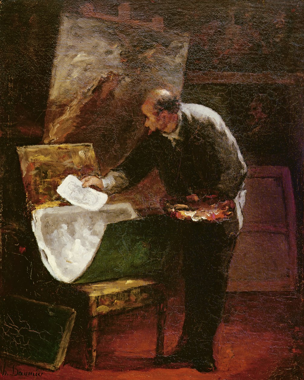 El Artista en su Estudio de Honoré Daumier